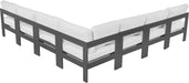 Nizuc - Outdoor Patio 7 Piece Modular Sectional With Gray Frame - Simple Home Plus