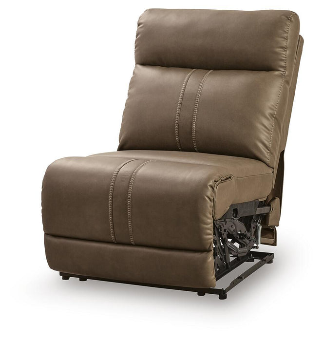 Max-Momentum - Power Armless Recliner With Adjustable Headrest - Biscotti - Simple Home Plus