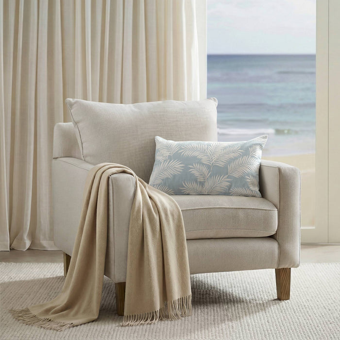 Ella Botanical - Cotton Pillow Cover - Blue
