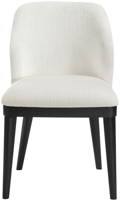 Valeo - Linen Textured Fabric Upholstered Dining Chair (Set of 2) - Painted Black Base - Simple Home Plus