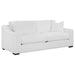 Ashlyn - Upholstered Sloped Arm Sofa - White - Simple Home Plus