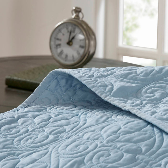 Quebec - King Reversible Bedspread Set - Blue - Simple Home Plus
