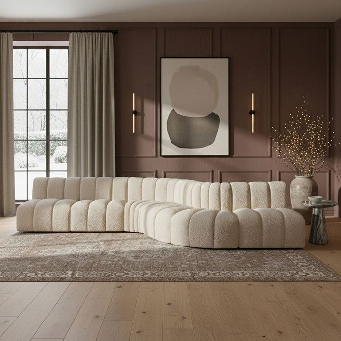 Arc - Boucle Fabric 7 Piece Modular Sofa - Simple Home Plus