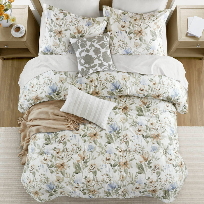 Herbal - Queen 6 Piece Print Oversized Comforter Set - Multi - Simple Home Plus