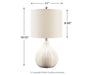 Rainermen - Off White - Ceramic Table Lamp - Simple Home Plus