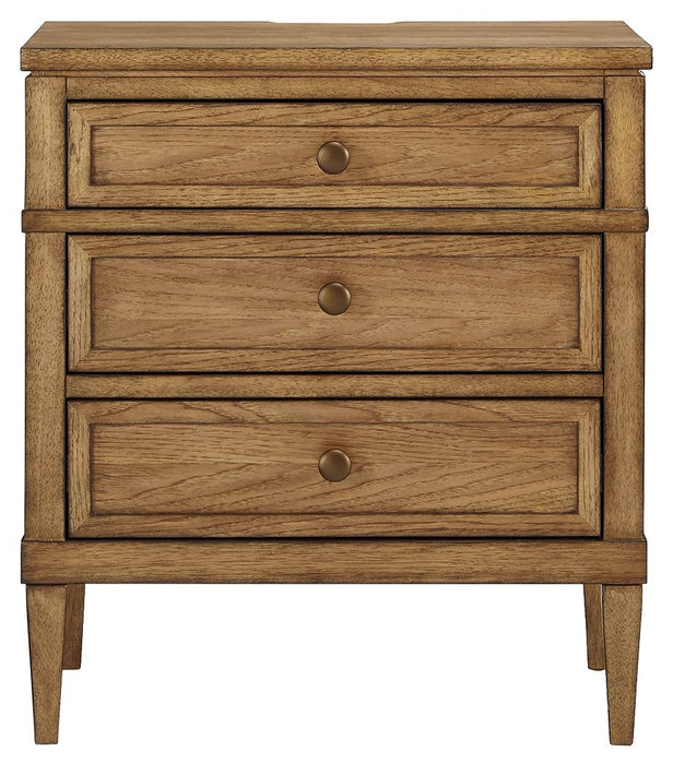 Sharlance - Brown - Three Drawer Night Stand - Simple Home Plus