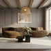 Rummi - Rounded Velvet Performance Fabric Upholstered 6 Piece Modular Sectional - Simple Home Plus