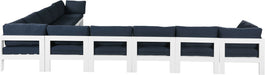 Nizuc - Outdoor Patio 10 Piece Modular Sectional With White Frame - Simple Home Plus