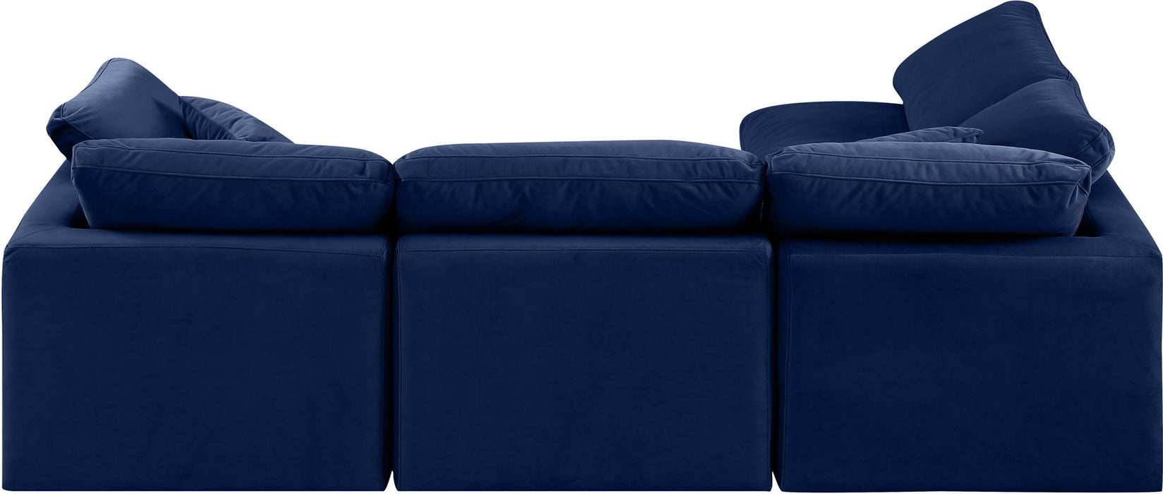 Indulge - Velvet 4 Piece Modular Sectional - Simple Home Plus