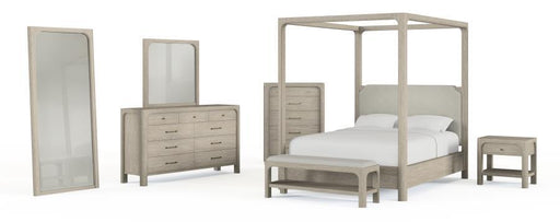 Solano - 85" Queen Canopy Bed - Weathered Mango - Simple Home Plus