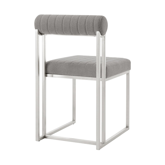 Anastasia - Dining Room Chair Set With Brushed Silver Frame - Simple Home Plus