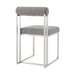 Anastasia - Dining Room Chair Set With Brushed Silver Frame - Simple Home Plus