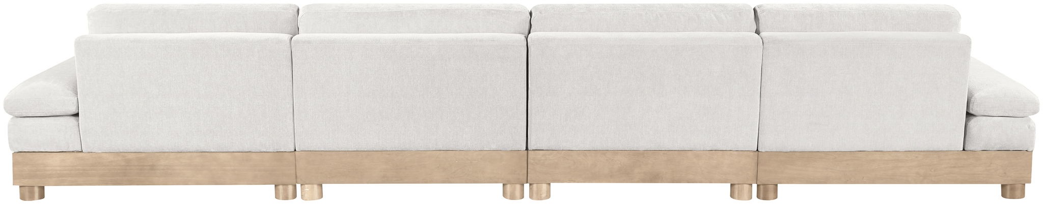 Turin - Chenille Fabric Upholstered Modular Sectional - White - Simple Home Plus