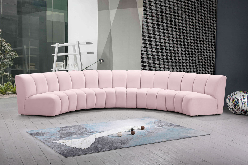 Infinity - 5 Piece Velvet Modular Sectional - Simple Home Plus