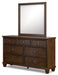 Danabrin - Brown - Dresser And Mirror - Simple Home Plus