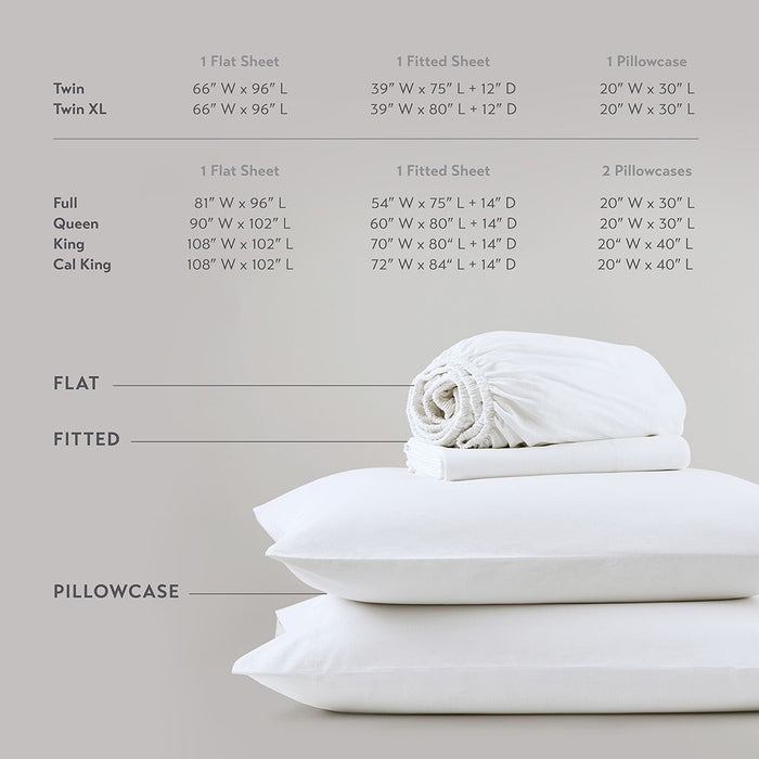 Cotton 144TC - Full Solid Sheet Set - White - Simple Home Plus