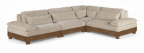 Turin - Chenille Fabric Upholstered Modular Sectional - Taupe - Simple Home Plus