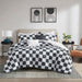 Miley - Checkered Comforter Set - Black / White - Simple Home Plus