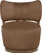 Elara - Velvet Upholstered Swivel Accent Chair - Stained Brown - Simple Home Plus