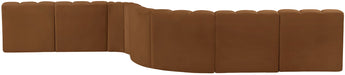 Arc - Velvet 8 Piece Curved Modular Sofa - Saddle - Simple Home Plus