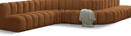 Arc - Velvet 8 Piece Curved Modular Sofa - Saddle - Simple Home Plus