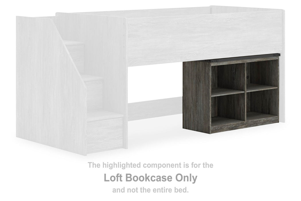 Frandern - Loft Bookcase - Gray - Simple Home Plus