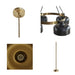 Abbott - 4-Light Metal Shade Chandelier - Black / Gold - Simple Home Plus