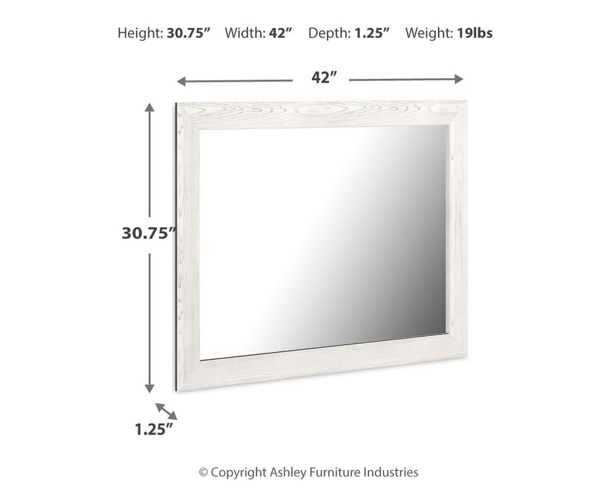 Gerridan - Bedroom Mirror - White / Gray - Simple Home Plus