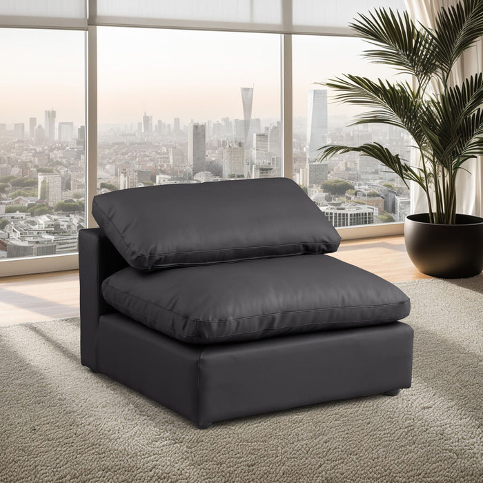 Comfy - Faux Leather Armless Chair - Simple Home Plus