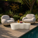 Monza - Concrete And Fiberglass Indoor / Outdoor Coffee Table - Cream - Simple Home Plus