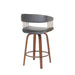 Topanga - Swivel Walnut Wood Stool - Simple Home Plus