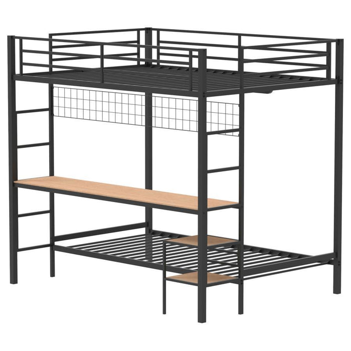 Campus - Metal Workstation Bunk Bed - Simple Home Plus