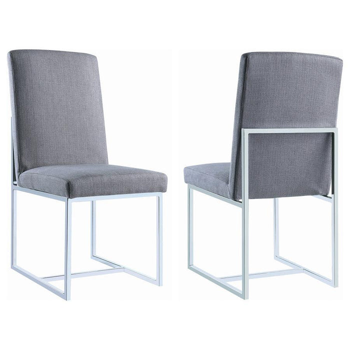 Mackinnon - Upholstered Dining Side Chair (Set of 2) - Gray - Simple Home Plus