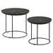 Loannis - 2 Piece Round Mango Wood Nesting Table - Matte Black - Simple Home Plus