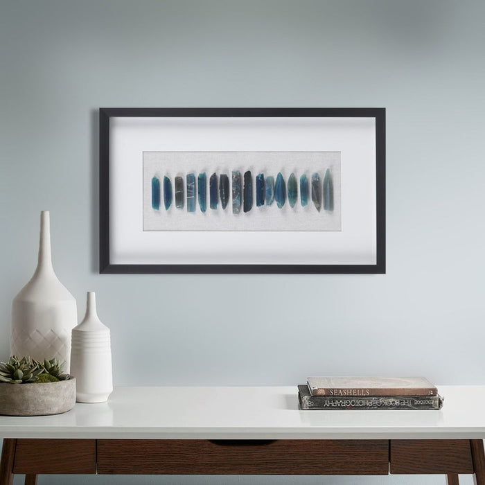 Cerulean Stones - Real Natural Agate Framed - Blue - Simple Home Plus