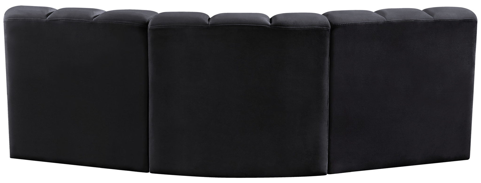 Arc - Velvet 3 Piece Modular Corner Sofa - Simple Home Plus
