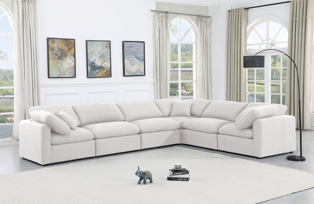 Indulge - Linen 6 Piece Modular Corner Sectional - White - Simple Home Plus