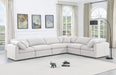 Indulge - Linen 6 Piece Modular Corner Sectional - White - Simple Home Plus