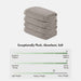 Diagonal Ribbed - 4 Piece Hand Towels Set - Gray - Simple Home Plus