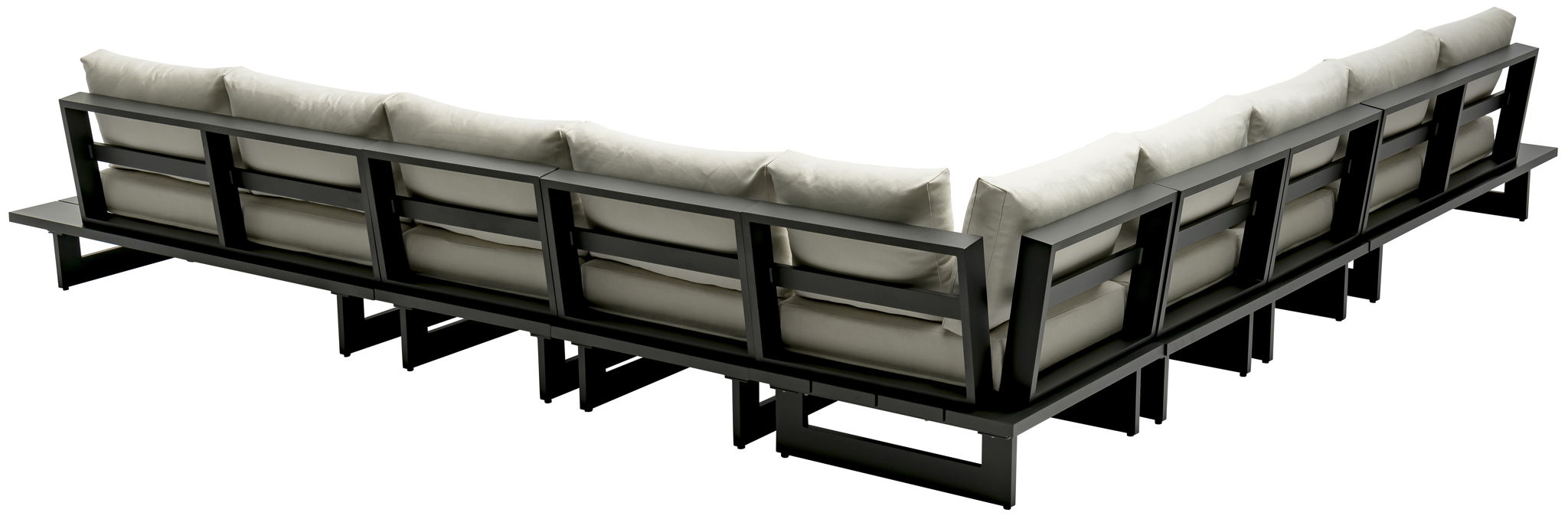 Maldives - 7 Piece Water Resistant Outdoor Patio Modular Sectional With Gray Base - Simple Home Plus