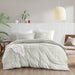 Porter - Full Soft Washed Pleated Duvet Cover Set - Silver - Simple Home Plus