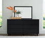 Danziar - Black - Dresser And Mirror - Simple Home Plus