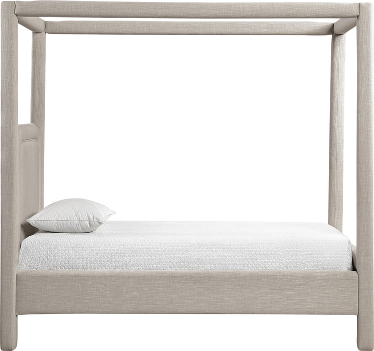 Salina - Linen Textured Fabric Upholstered Bed
