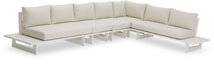 Maldives - 5 Piece Water Resistant Outdoor Patio Modular Sectional With White Base - Simple Home Plus