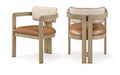 Ravina - Upholstered Dining Chair With Stained Natural Base (Set of 2) - Simple Home Plus