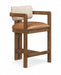 Ravina - Upholstered Counter Stool With Stained Brown Base - Simple Home Plus