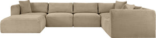 Shaggy - Fabric 7 Piece Modular U-Shaped Sectional With Ottoman - Simple Home Plus