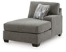 Clarington - RAF Corner Chaise - Greystone - Simple Home Plus