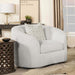 Rainn - Boucle Upholstered Sloped Arm Accent Chair - Latte - Simple Home Plus