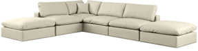 Comfy - 6 Piece Faux Leather Modular Sectional - Simple Home Plus